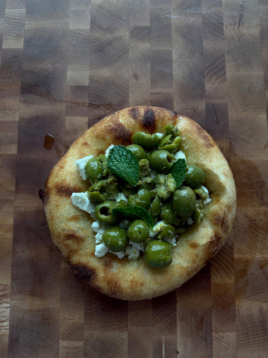 Marinated Olive and Feta Pizza
